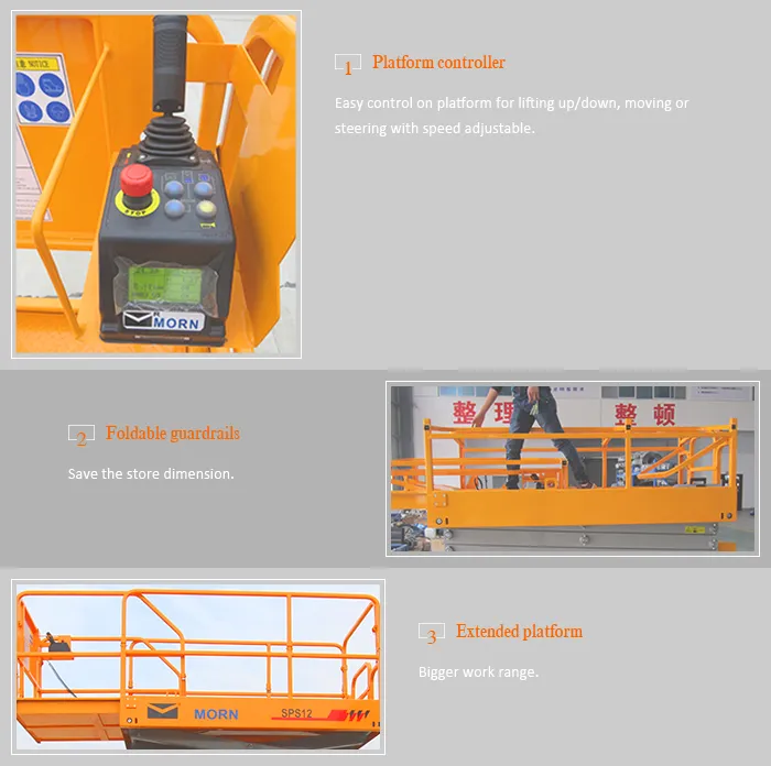 Height 6m Capacity 380kg Mini Self Propelled Mobile Lifting Equipment