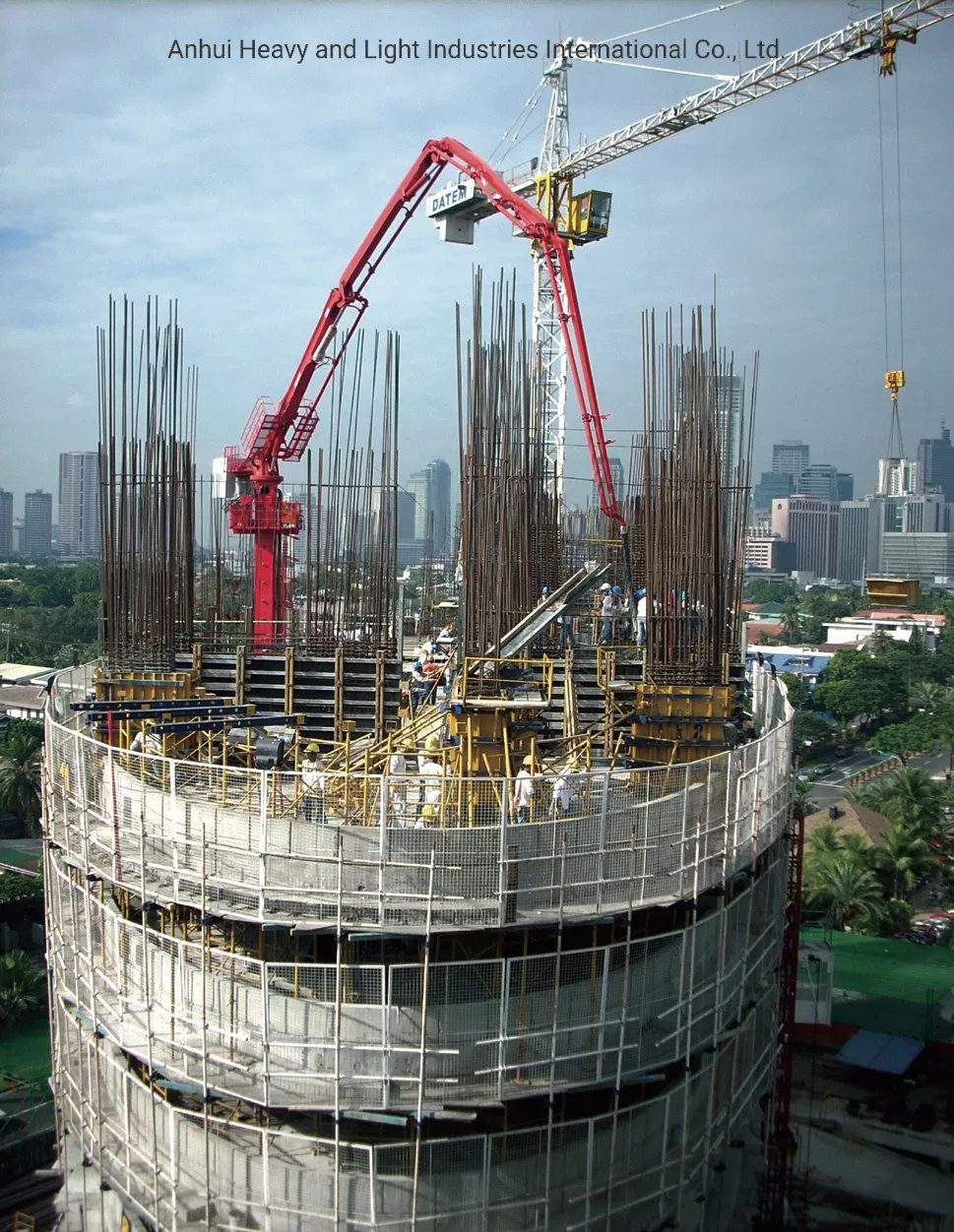 Hgr28 28m Floor Type Trailer Pump Concrete Placing Boom Cylinder Jack-up Type