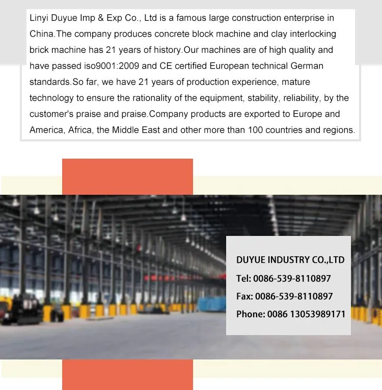 High Performance Duyueqt6-15 Auto Block Making Machine in Africa