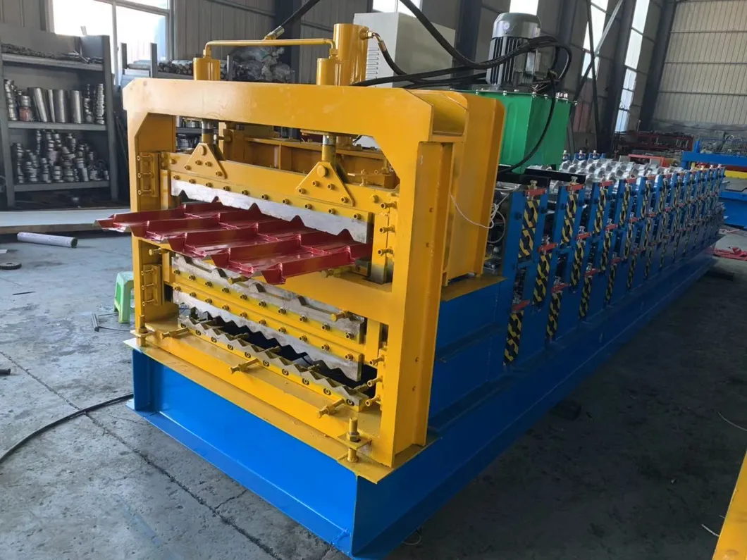 High Speed Roofing Sheet Three Layer Different Profiles Rol Forming Making Machine with Factory Price