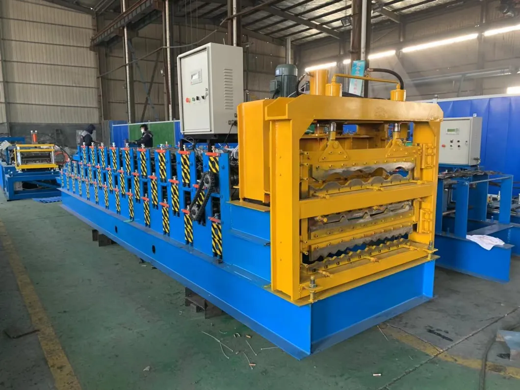 High Speed Roofing Sheet Three Layer Different Profiles Rol Forming Making Machine with Factory Price
