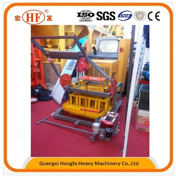 Hongfa Qm4-45 New Concrete Manual Mobile Brick Making Machine