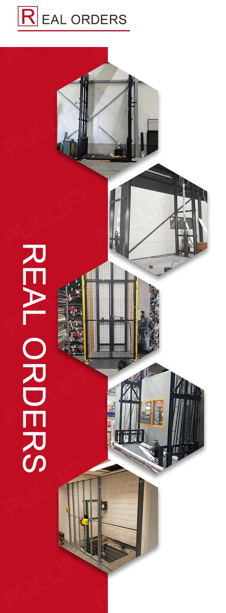 Hydraulic 6000kg Hydraulic Safety Cargo Lift for Warehouse