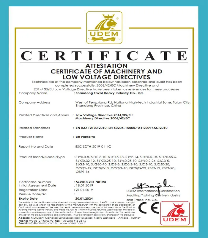 Hydraulic Cargo Freight Elevator Goods