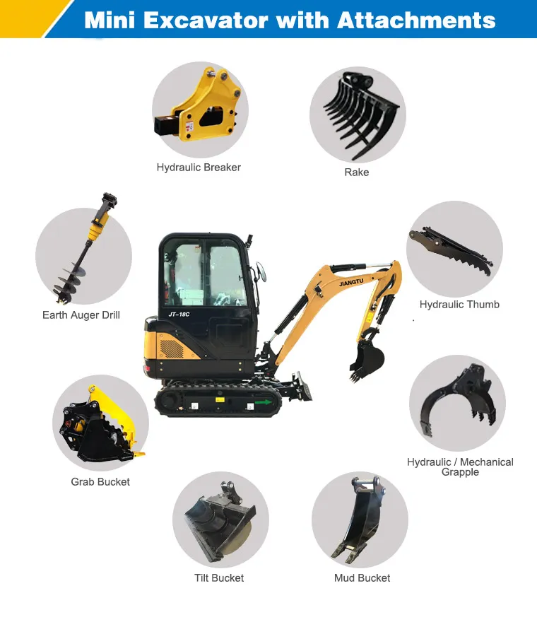 Hydraulic Crawler Cabin 2 Ton Mini Digger for Garden