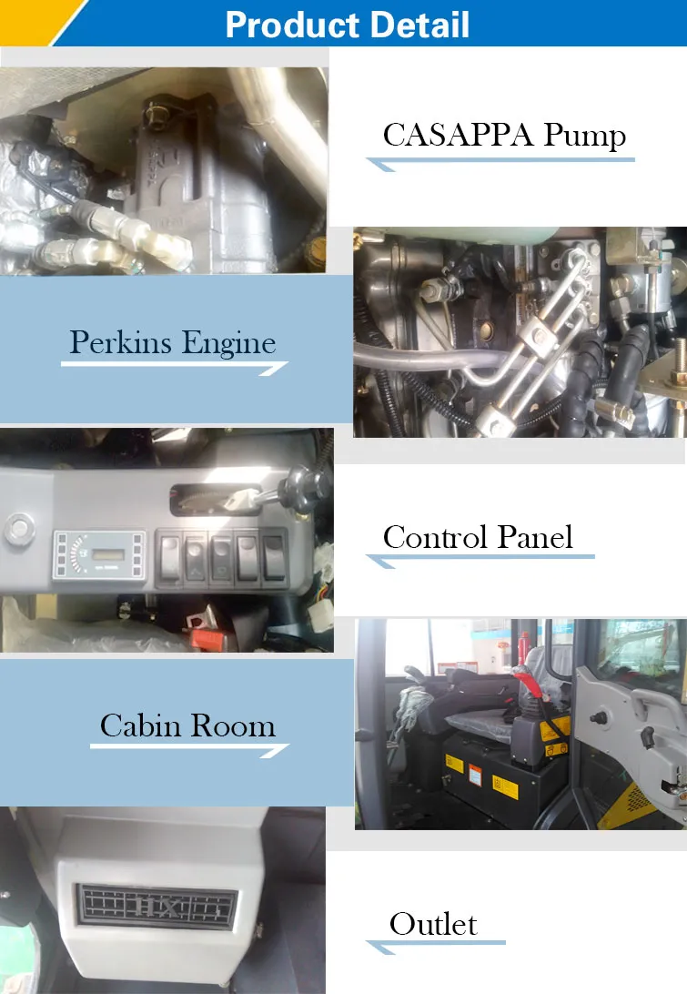 Hydraulic Crawler Cabin 2 Ton Mini Digger for Garden