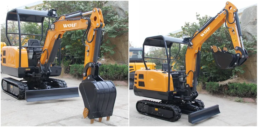 Hydraulic Mini Bagger Wolf Excavator Mini for Farming