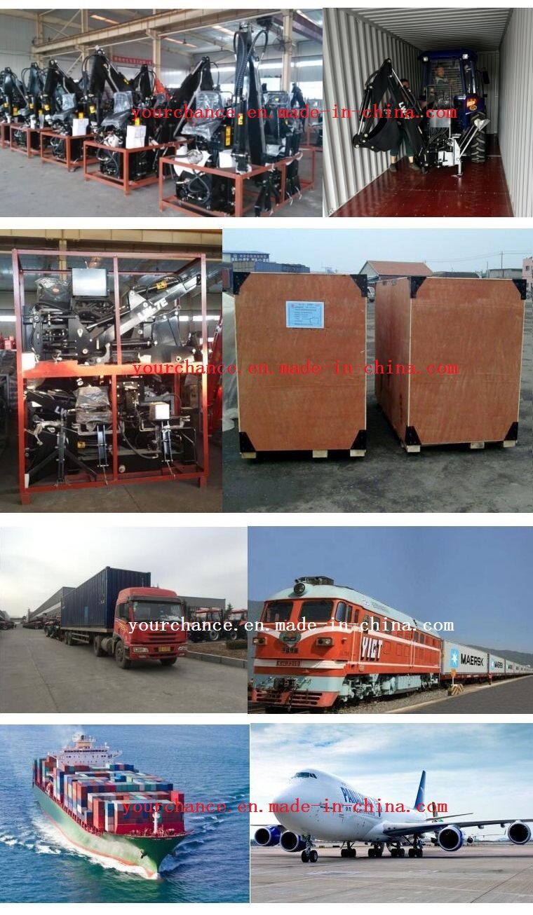 Tip Quality China Tractor Loader Backhoe Excavators Full Series Lw-4 ~ Lw-12 Models 12-180HP Tractor 3 Point Hitched Pto Drive Hydraulic Backhoe