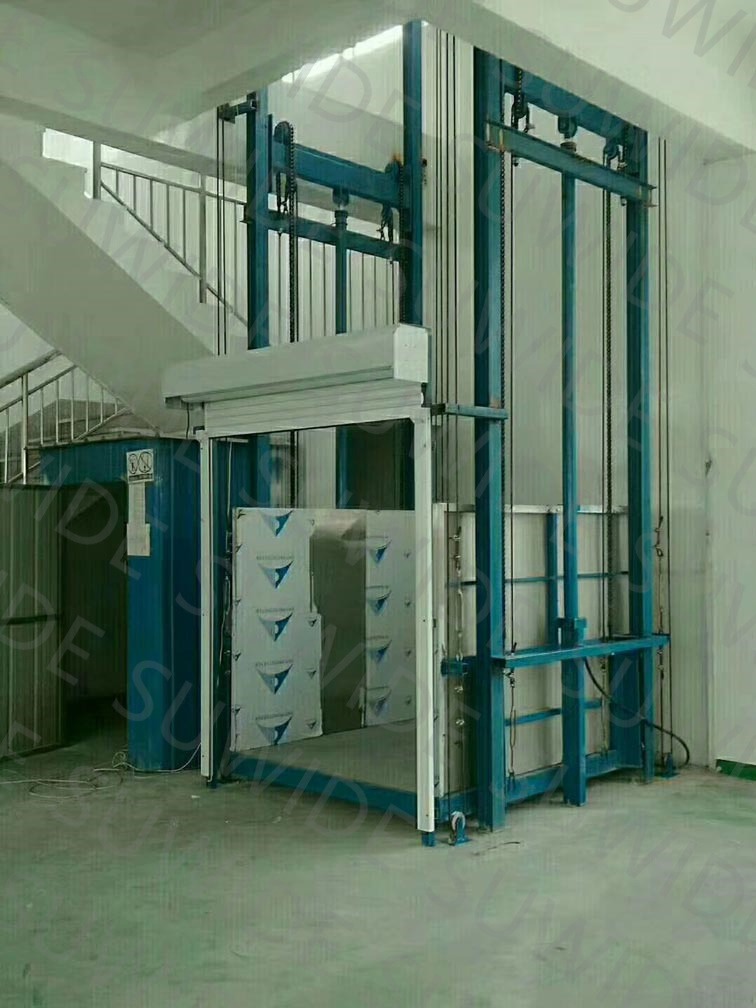 Indoor and Outdoor Cargo Lift with Full Mesh Vertical Warehouse Hydraulic Cargo Lift for Goods Price