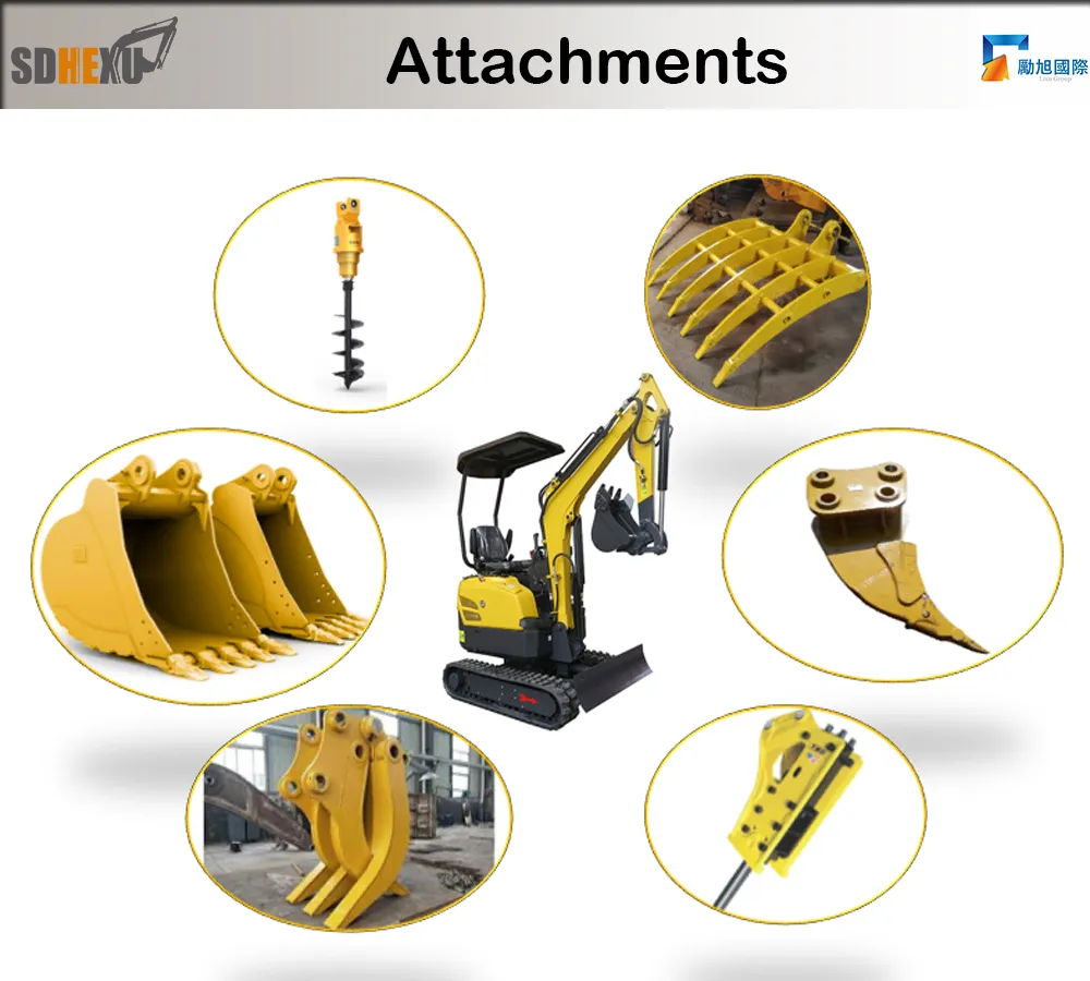 Joystick Control Excavator Machines Mini Digger Excavator 1t 1.5t Chineses Mini Excavator 1ton Micro Small Digger with Rubber Track for Garden Construction