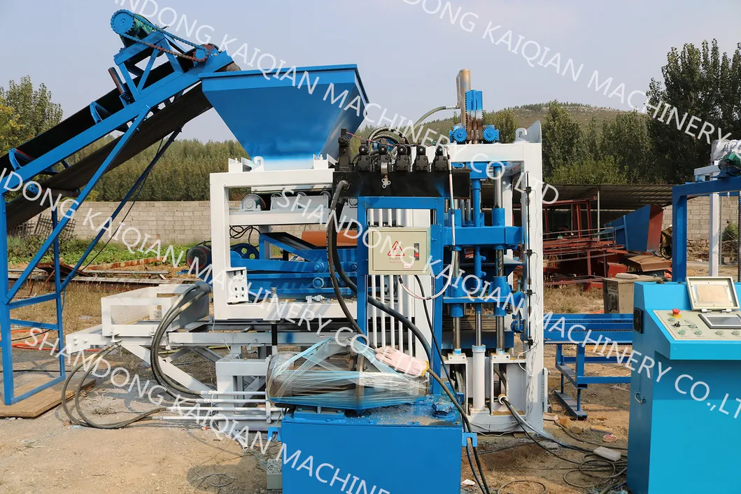 Kaidong Qt6-15 Environmental Hydraulic Automatic Solid Cinder Fly Ash Sand Cement Concrete Paver Interlocking Building Hollow Block Brick Making Machine Manufac