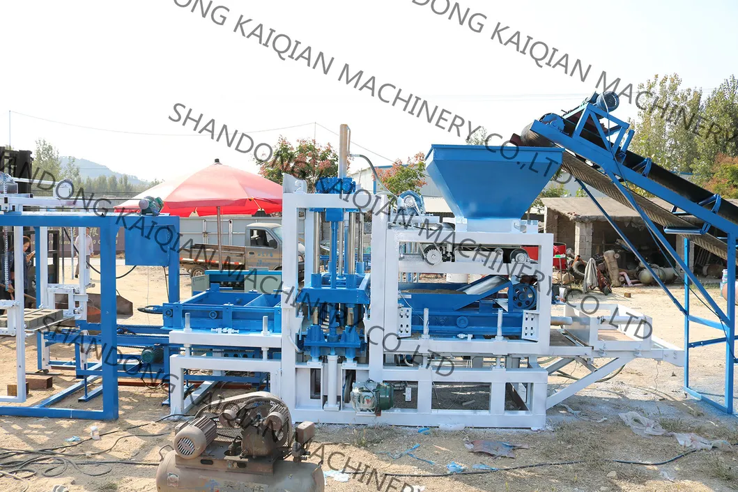 Kaidong Qt6-15 Environmental Hydraulic Automatic Solid Cinder Fly Ash Sand Cement Concrete Paver Interlocking Building Hollow Block Brick Making Machine Manufac