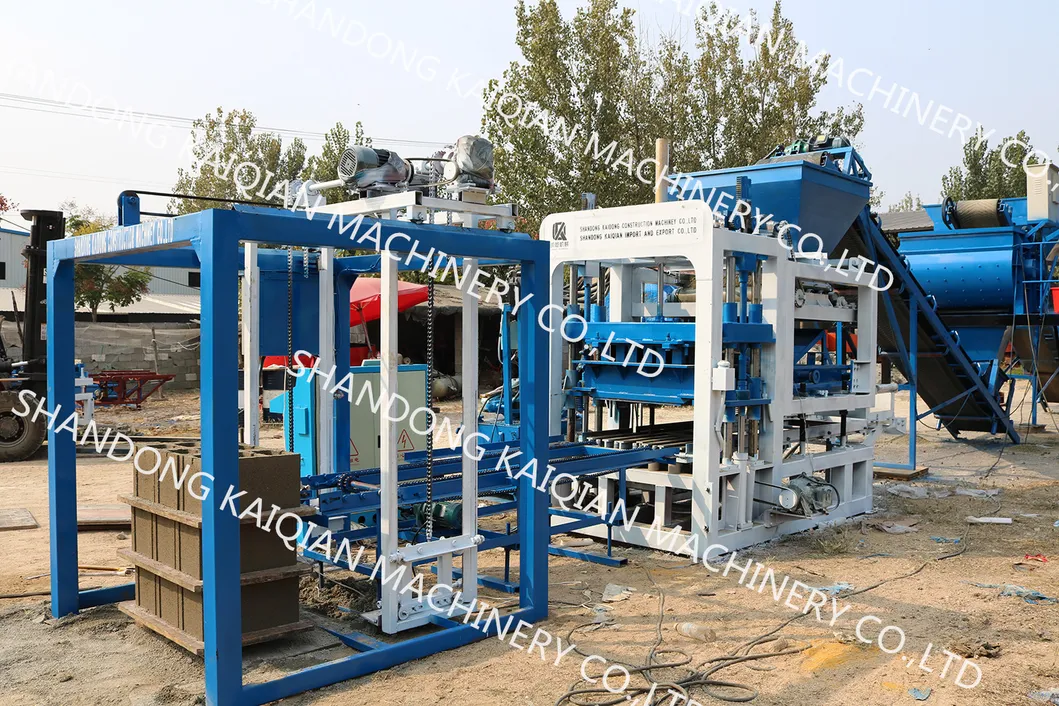 Kaidong Qt6-15 Environmental Hydraulic Automatic Solid Cinder Fly Ash Sand Cement Concrete Paver Interlocking Building Hollow Block Brick Making Machine Manufac