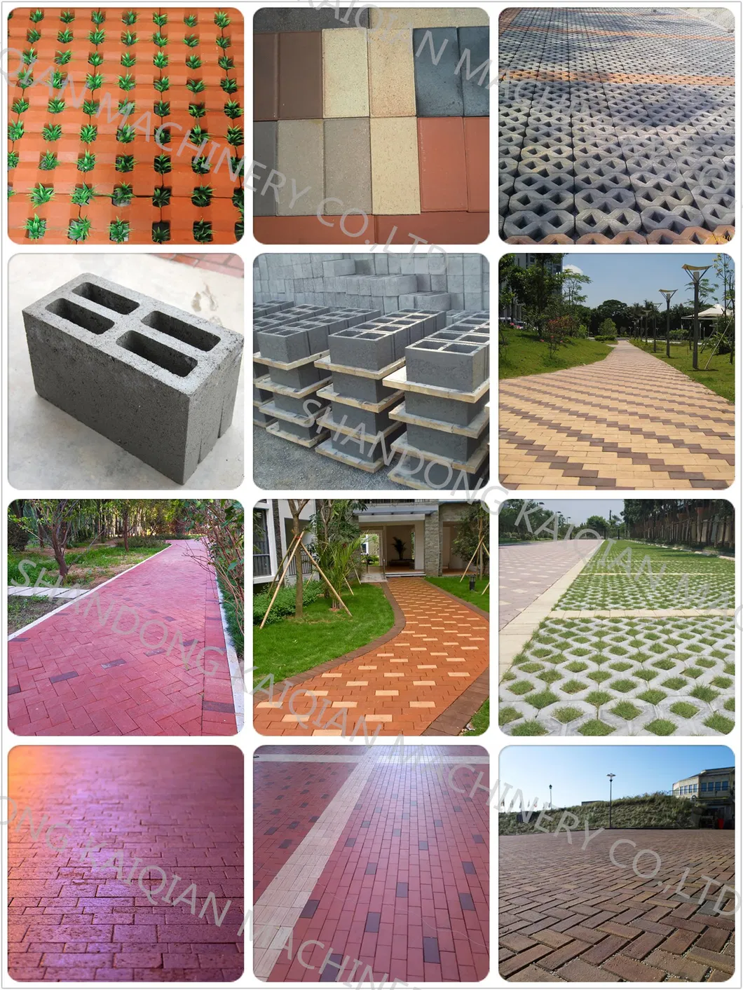 Kaidong Qt6-15 Environmental Hydraulic Automatic Solid Cinder Fly Ash Sand Cement Concrete Paver Interlocking Building Hollow Block Brick Making Machine Manufac