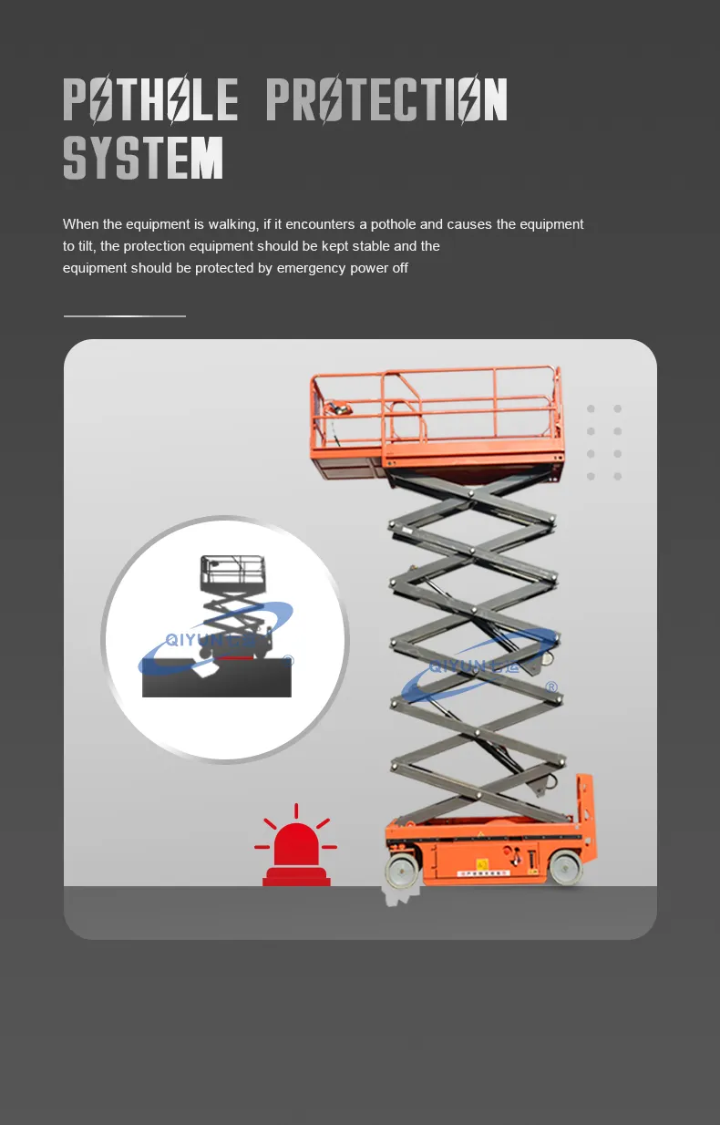Kinglift Brand CE ISO 6m 380kg Loading Hydraulic Electric Barrier Drive Self Propelled Scissor Lift