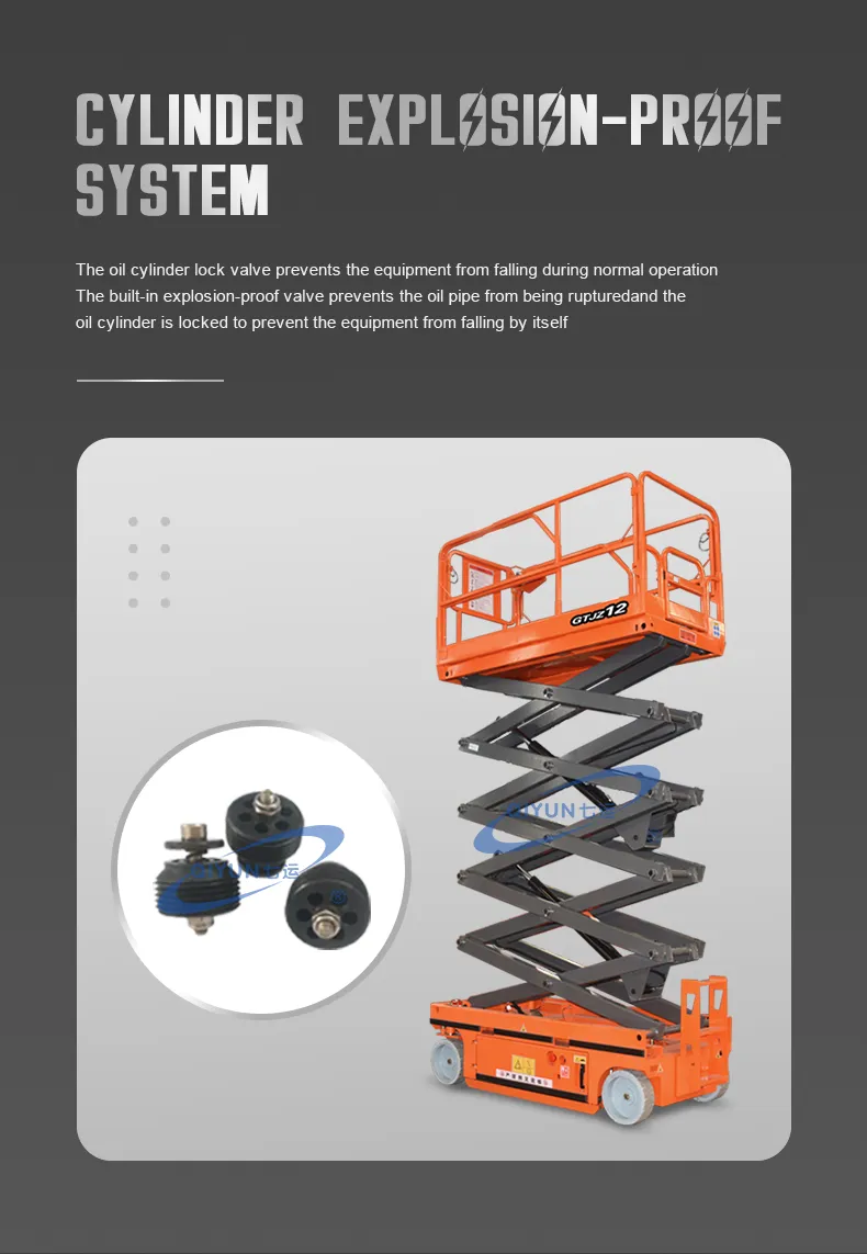 Kinglift Brand CE ISO 6m 380kg Loading Hydraulic Electric Barrier Drive Self Propelled Scissor Lift