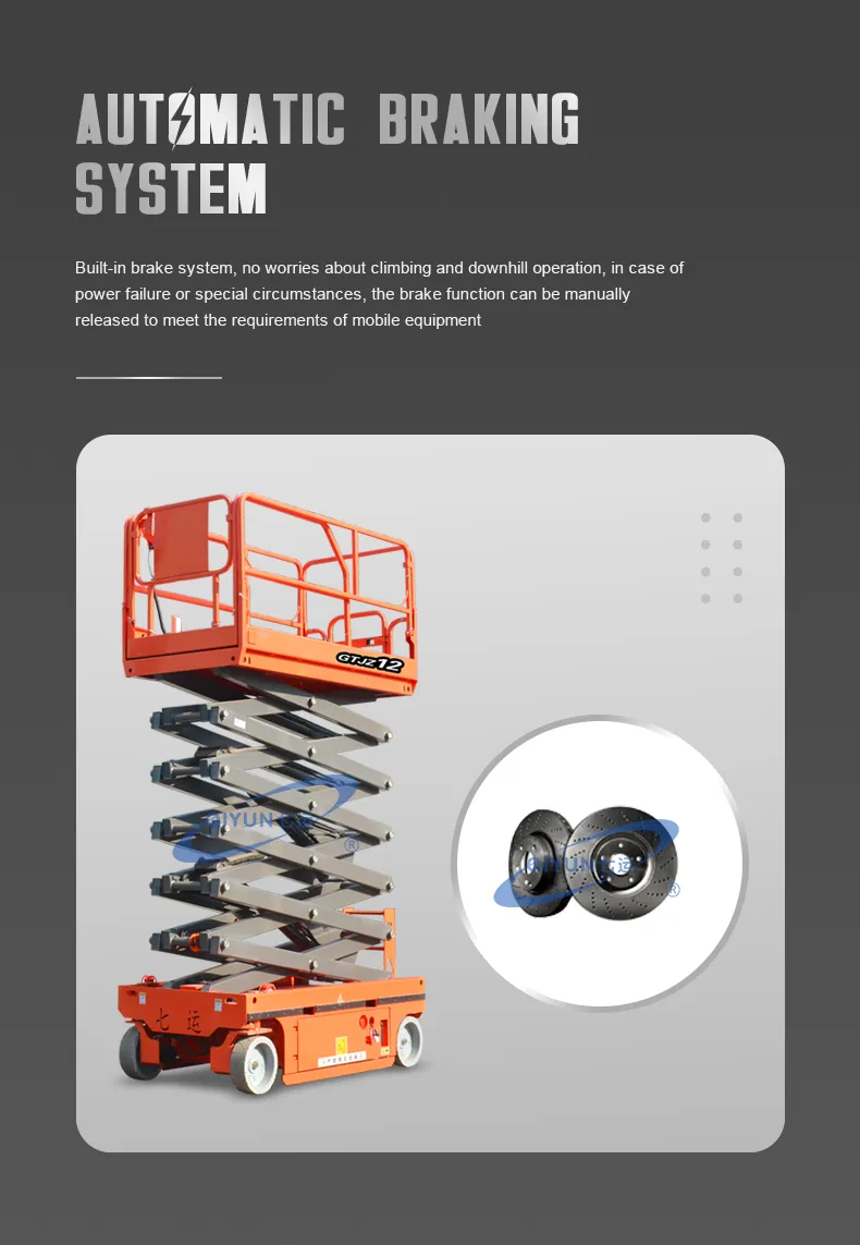 Kinglift Brand CE ISO 6m 380kg Loading Hydraulic Electric Barrier Drive Self Propelled Scissor Lift
