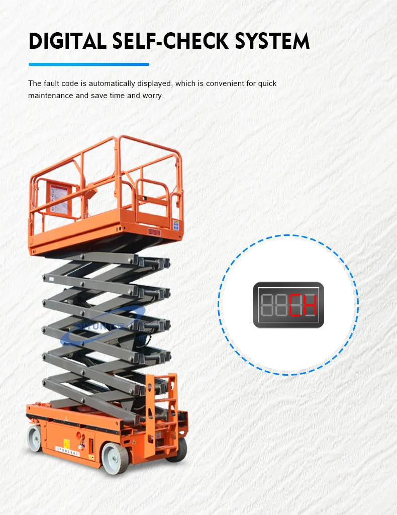 Kinglift Brand CE ISO 6m 380kg Loading Hydraulic Electric Barrier Drive Self Propelled Scissor Lift