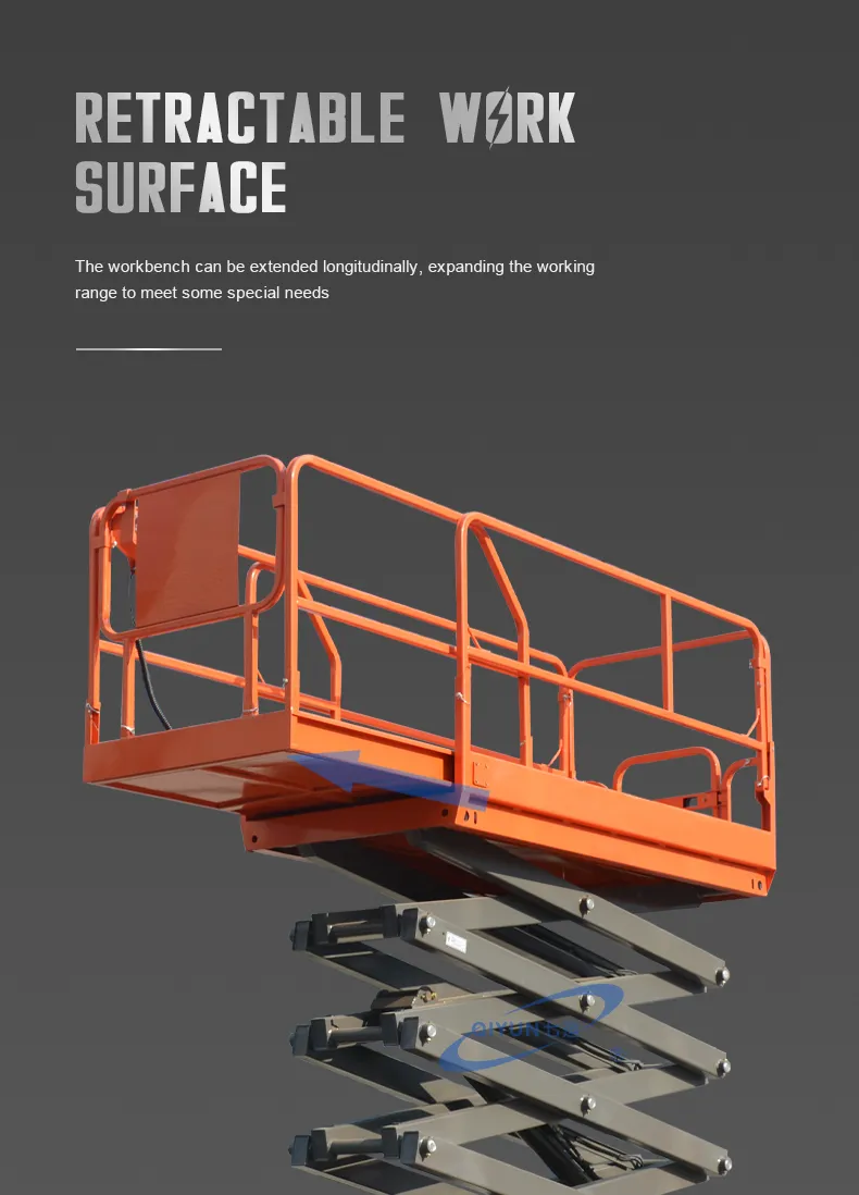 Kinglift Brand CE ISO 6m 380kg Loading Hydraulic Electric Barrier Drive Self Propelled Scissor Lift