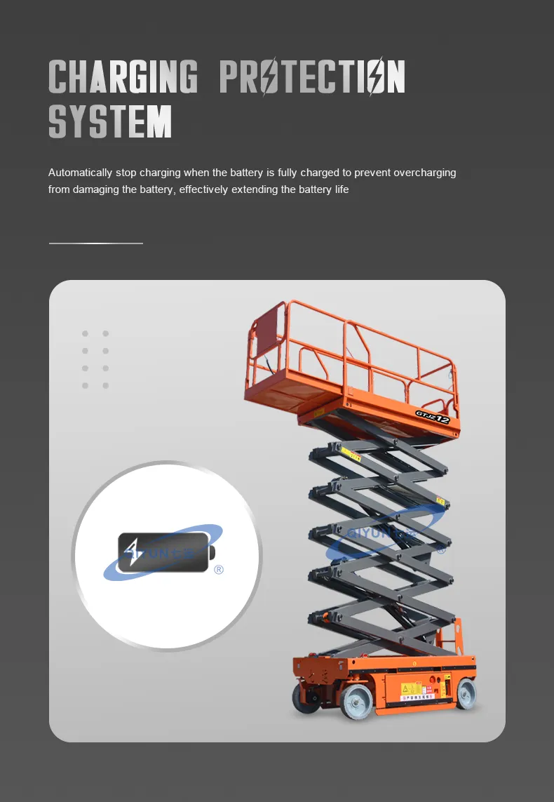 Kinglift Brand CE ISO 6m 380kg Loading Hydraulic Electric Barrier Drive Self Propelled Scissor Lift