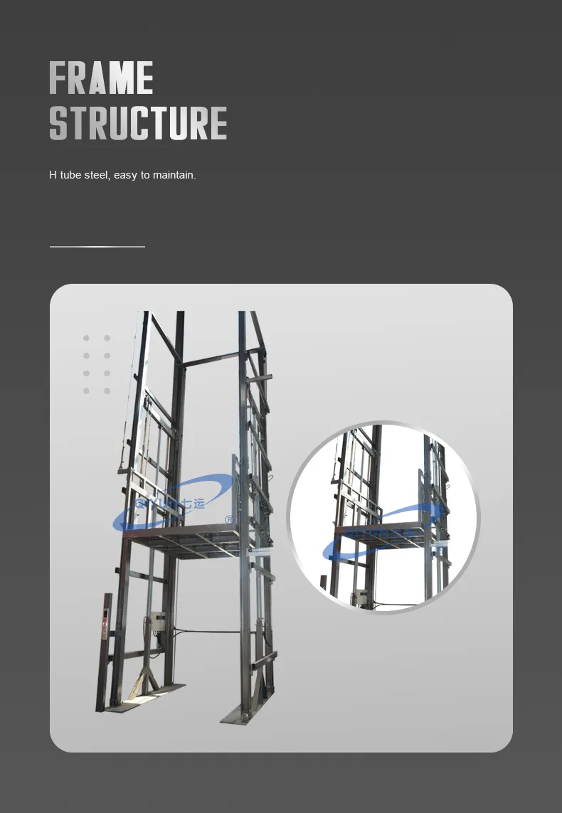 Kinglift CE ISO9001 500kg Cheapest Price Wall Mounted Industrial Cargo Lift Used in Warehouse