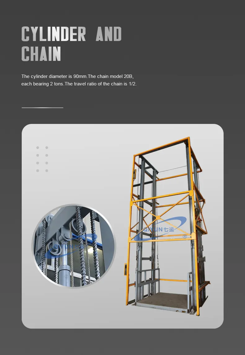 Kinglift CE ISO9001 500kg Cheapest Price Wall Mounted Industrial Cargo Lift Used in Warehouse