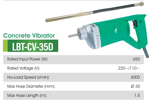 Libite 35mm 4000r/Min 1.5m Concrete Vibrator Machinery Construction Equipment
