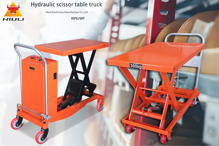 Lifting Platform 500kg Manual Mobile Hydraulic Scissor Lift Table Truck
