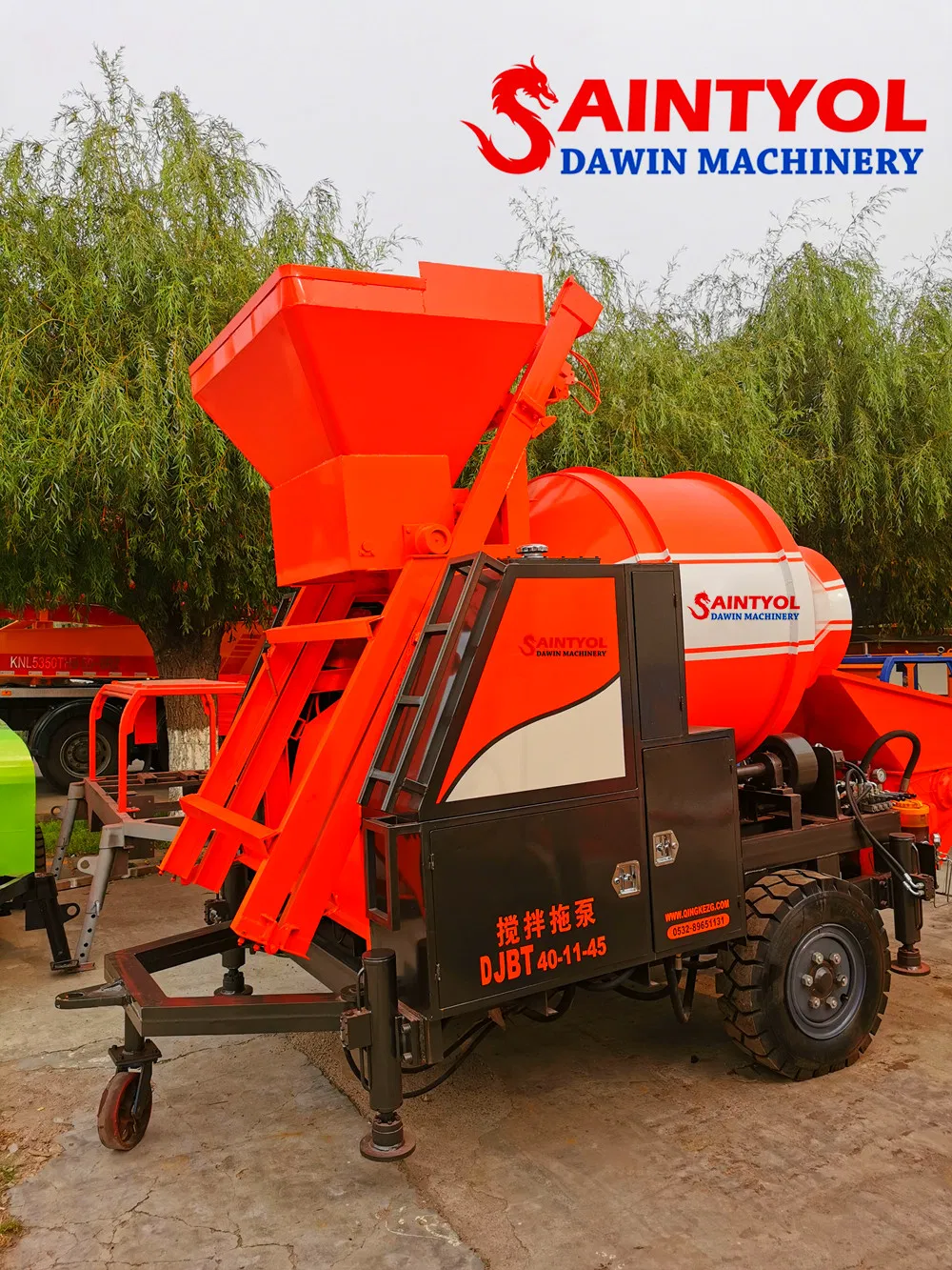 Lovol 1004 56kw Diesel Engine Concrete Mixing Pump Concrete Construction