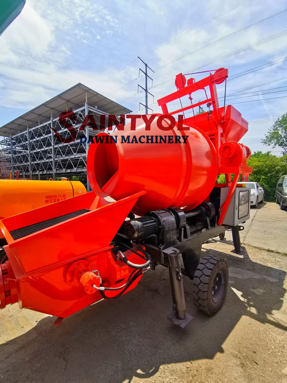Lovol 1004 56kw Diesel Engine Concrete Mixing Pump Concrete Construction