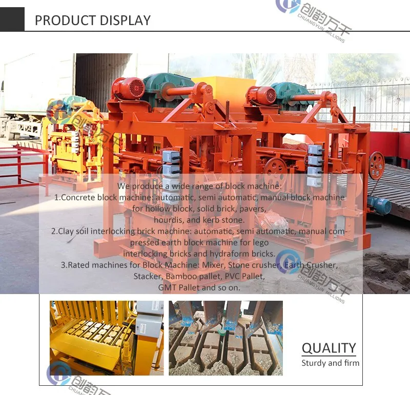 Manual Vibrated Concrete Hollow Solid Block Making Machine for Sale (QTJ4-40)