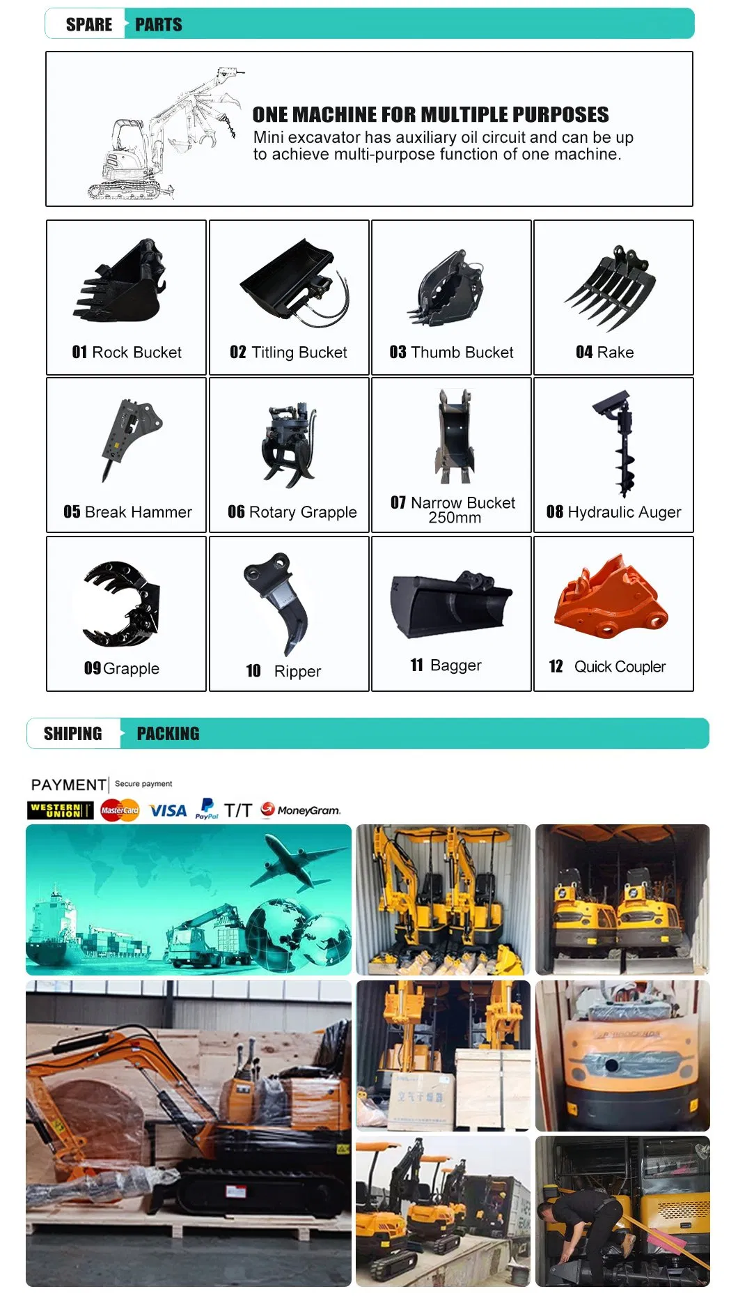 Mining Excavator with Crawler The Smallest Digger Soil Digger Machine