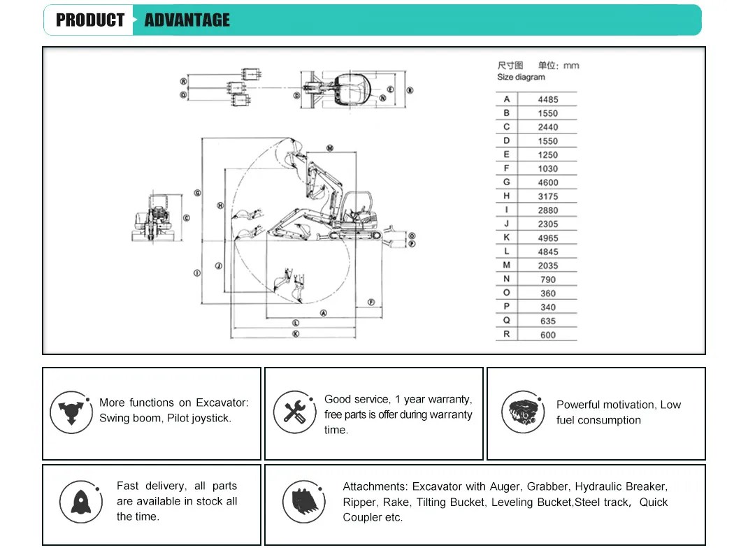 Mining Excavator with Crawler The Smallest Digger Soil Digger Machine