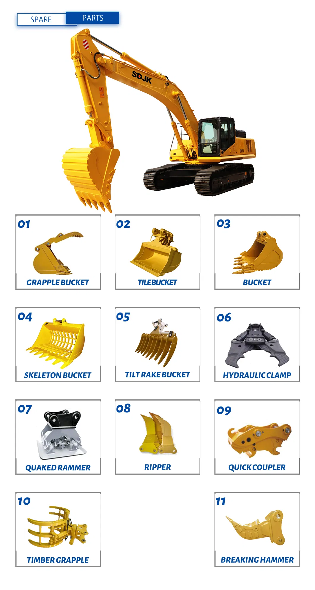 New Type Doosan 37 Ton Crawler Excavator with CE ISO Certificate
