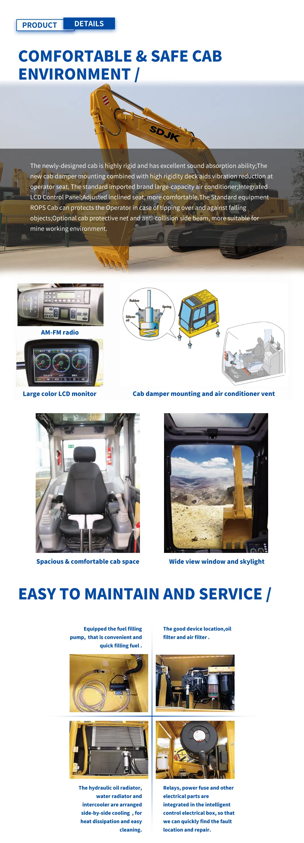 New Type Doosan 37 Ton Crawler Excavator with CE ISO Certificate