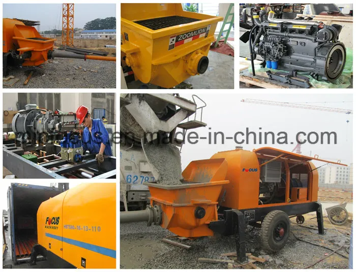 Portable Concrete Trailer Pump, 90kw Electric Trailer Mounted Concrete Pump