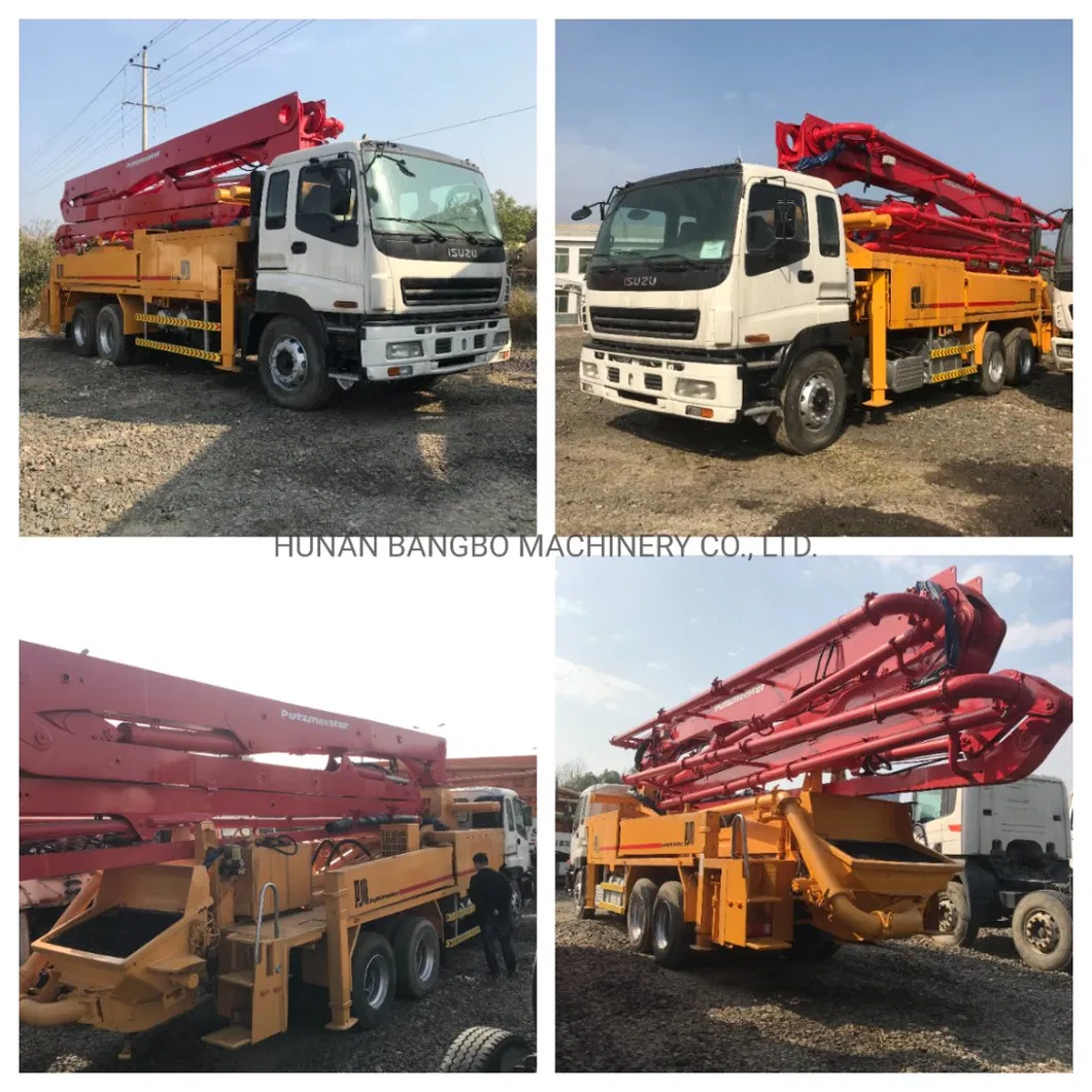 Putzmeister 38m Concrete Equipment Concrete Boom Beton Pump Machine Used Concrete Pumping Isuzu Truck