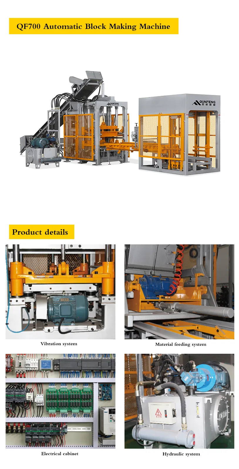 Qf700 Hollow Block Machine Price in China