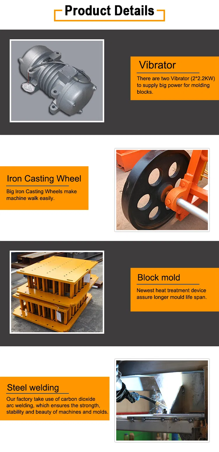 Qmy4-45 Henry Mobile Block Making Machine Laying Block Making Machine
