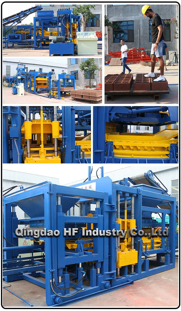 Qt 10-15 Automatic Color Pavement Block Making Machine Hollow Brick Machine Price in Bangladesh