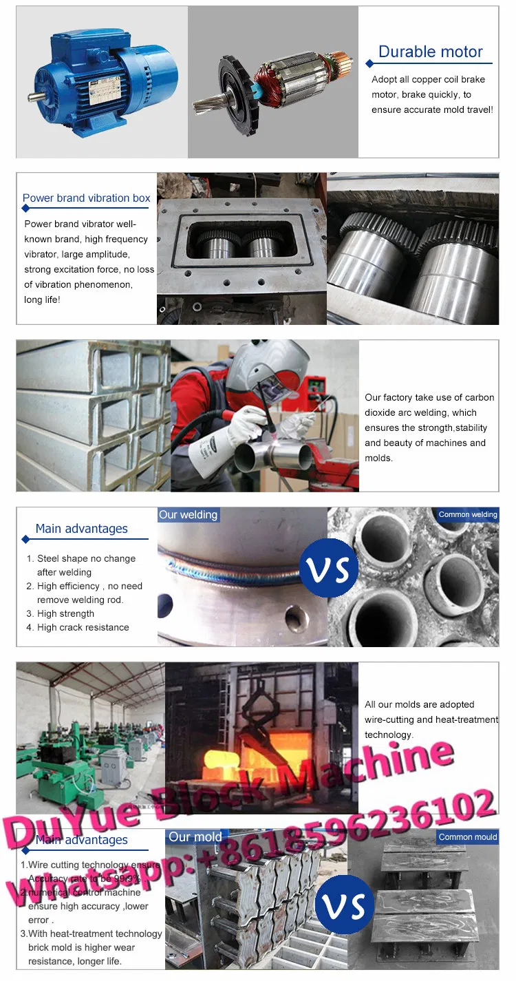 Qt10-15 Excellent Performance Brick Making Machine, Concrete Block Making Machine, Grass Paver Brick Machine Suit for Large Business