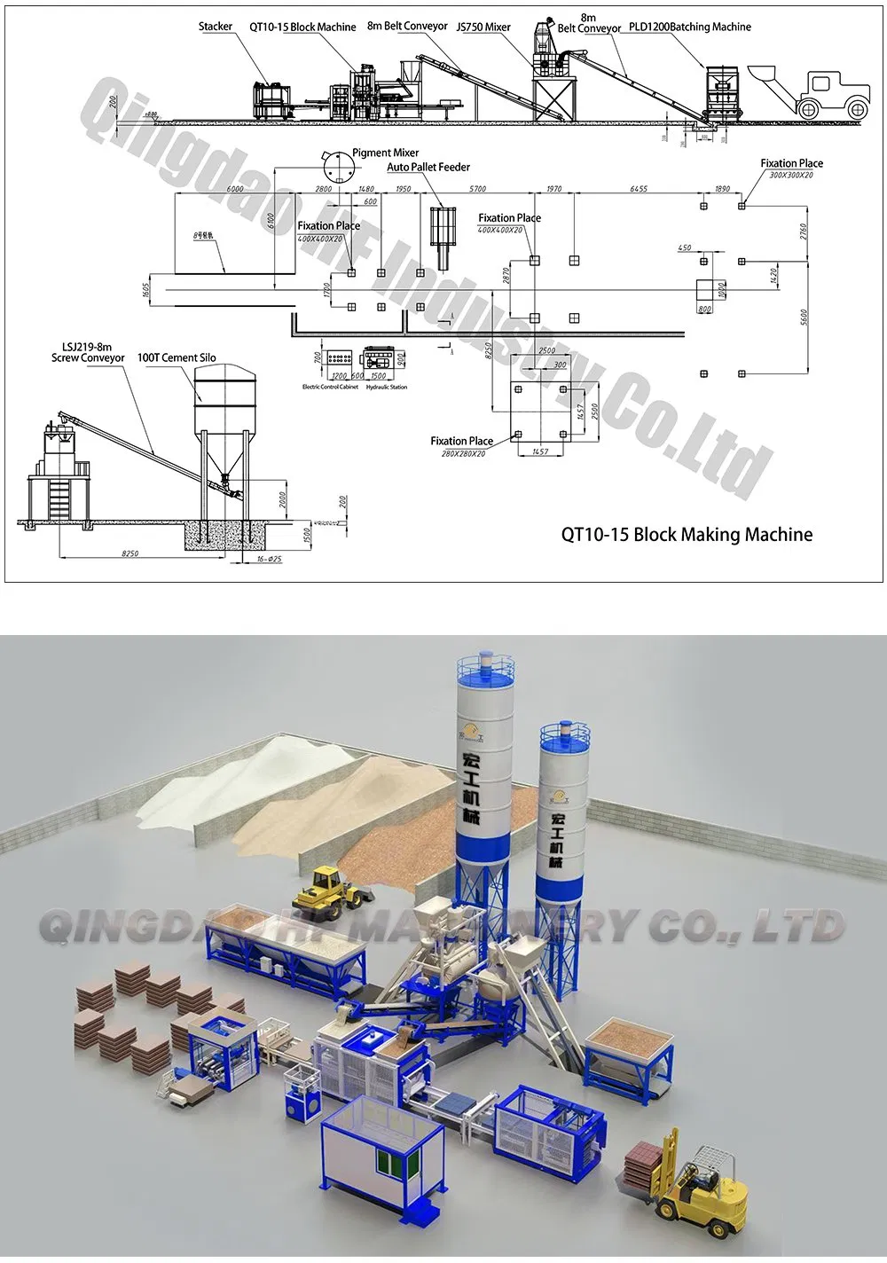 Qt10-15 Hollow Brick Making Machine