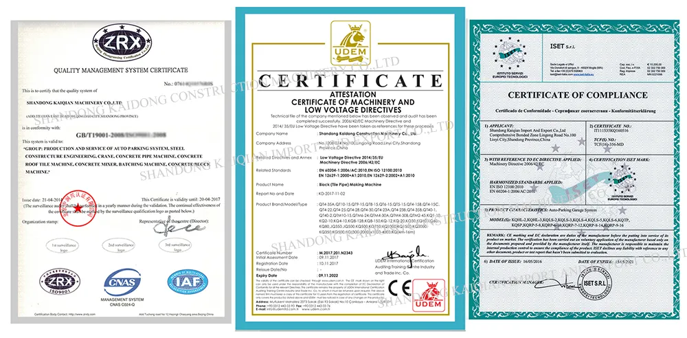 Qt4-15 Machine for 5inch/6inch Cement Interlock Paver Brick Block Making Machine