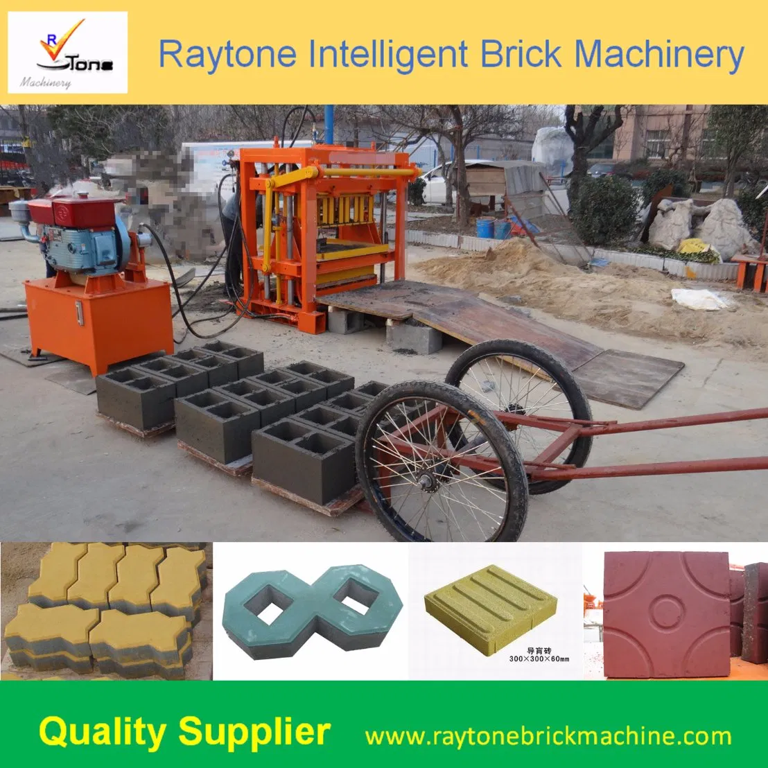 Qt4-30 Concrete Diesel Hydraulic Paver Solid Hollow Block Brick Machine