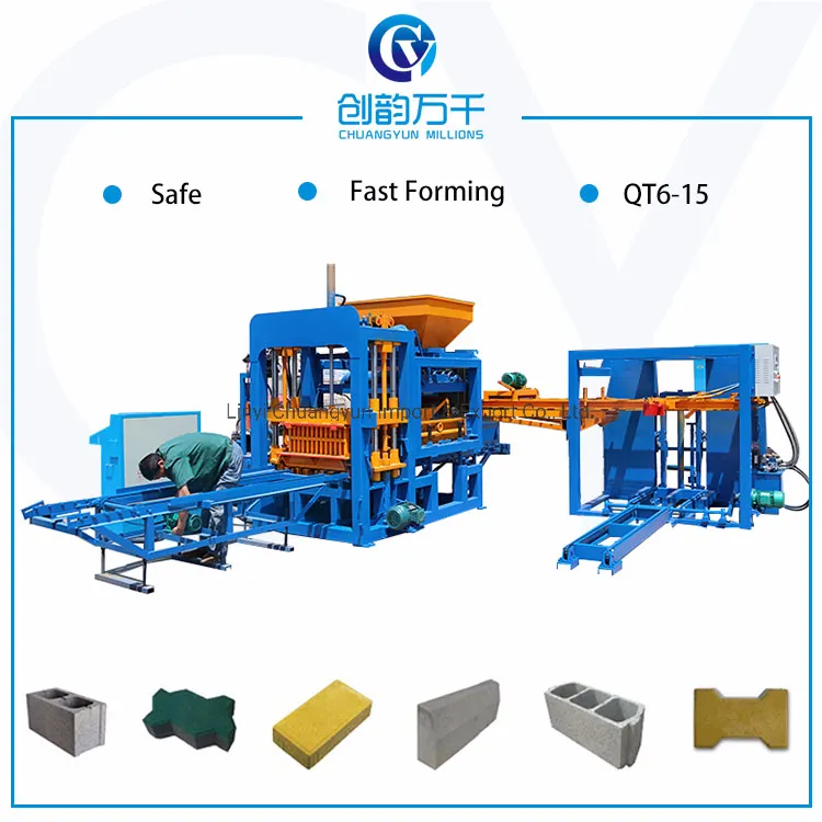 Qt6-15 Cement Block Machine for Sale / Automatic Hydraulic Fly Ash Brick Making Machine