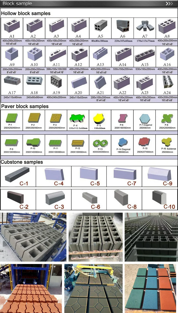 Qt8-15 Block Production Line Automatico Hidraulico Block Making Machine Iblock Rockit Quilting Machine