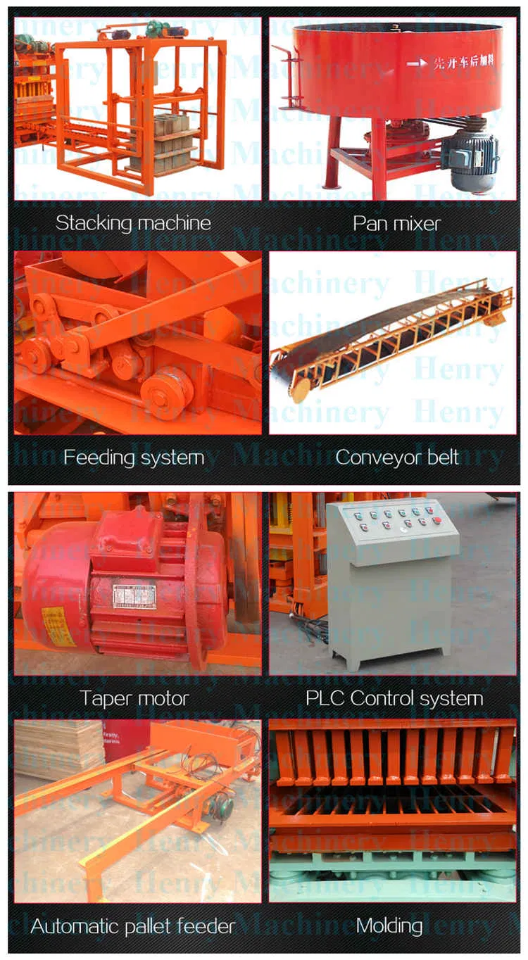 Qtj4-26c Automatic Brick Plant Concrete Hollow Block Machine