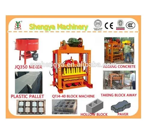 Qtj4-40b Concrete Brick/Paver Brick/Solid Brick Machinery Price for Sale, Block Making Machine