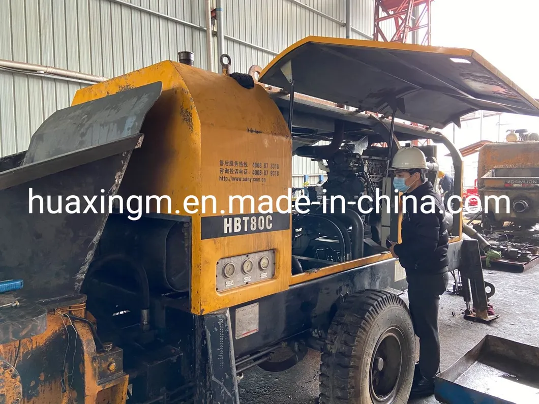 Refurbished Concrete Trailer Pump Hbt40 Different Output Available
