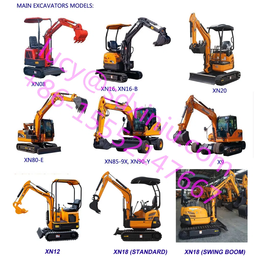 Rhinoceros 1.2ton Mini Excavator Small Digger Crawler Excavator